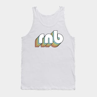 RnB - Retro Rainbow Typography Faded Style Tank Top